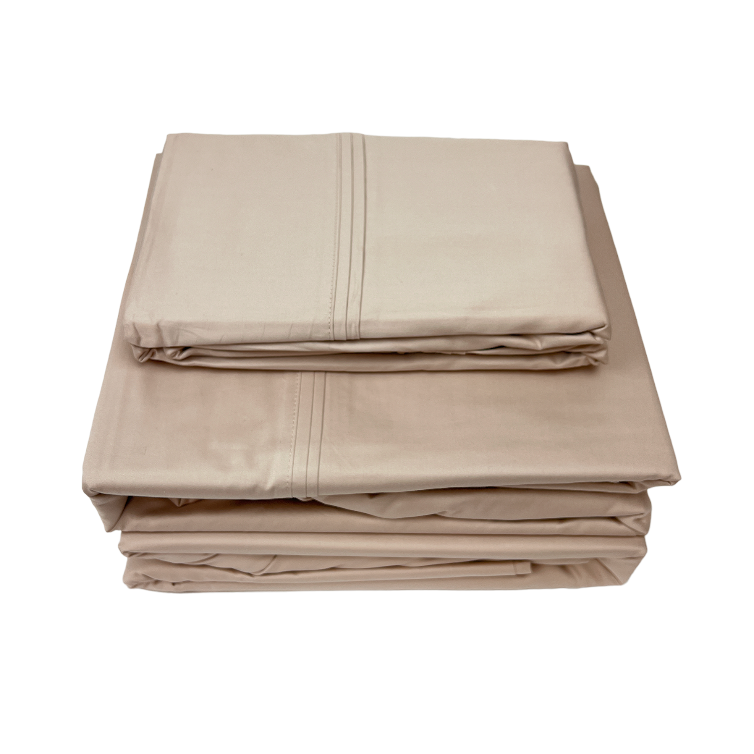 Effortless® Bedding Oversized Latte 100% Certified Giza Egyptian Cotton  Extra-Long Staple (ELS) 500 Thread Count Sateen Semi-Fitted Top Sheet Sets