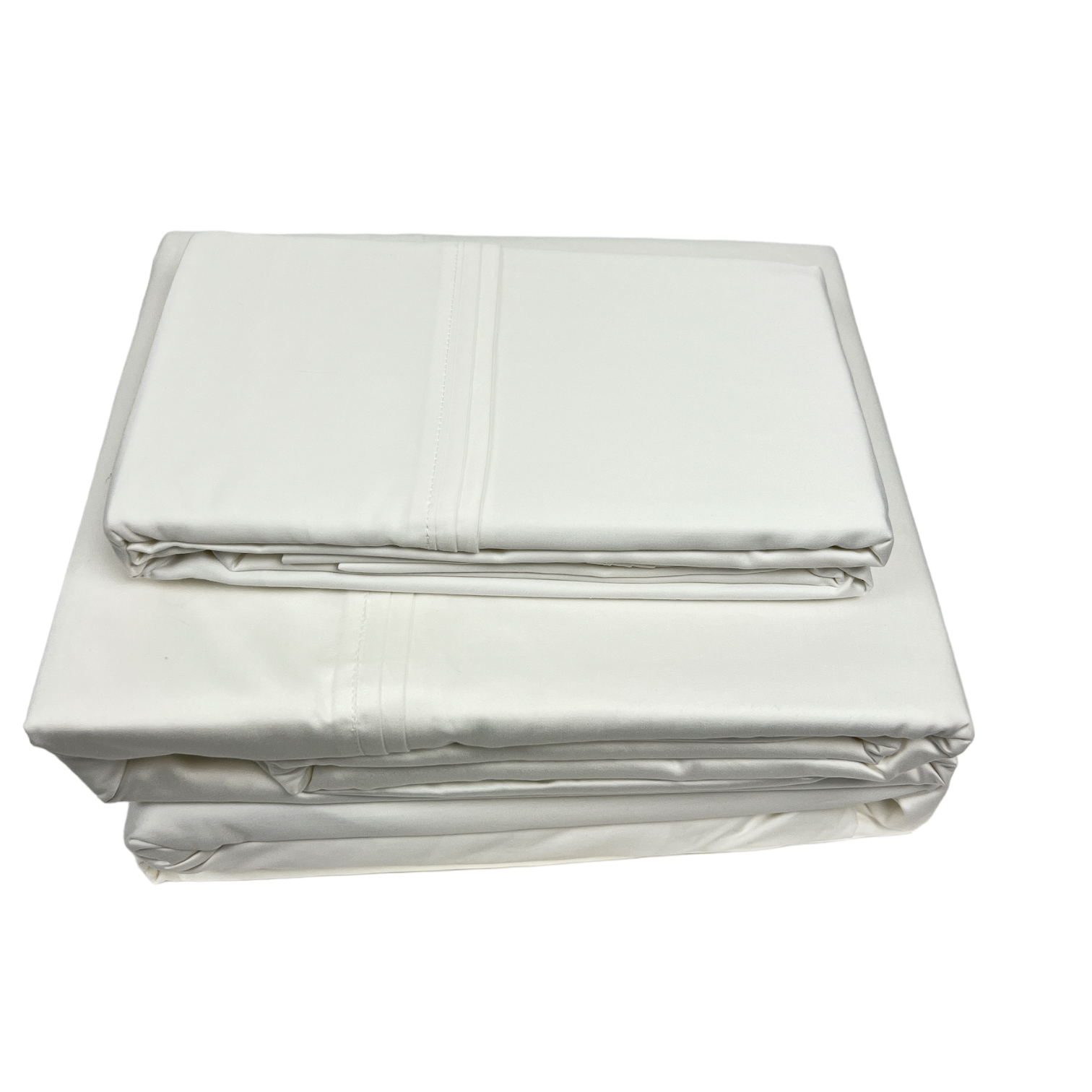 Effortless® Bedding Standard Size White 100% Certified Giza Egyptian Cotton  Extra-Long Staple (ELS) 500 Thread Count Sateen Semi-Fitted Top Sheet Sets